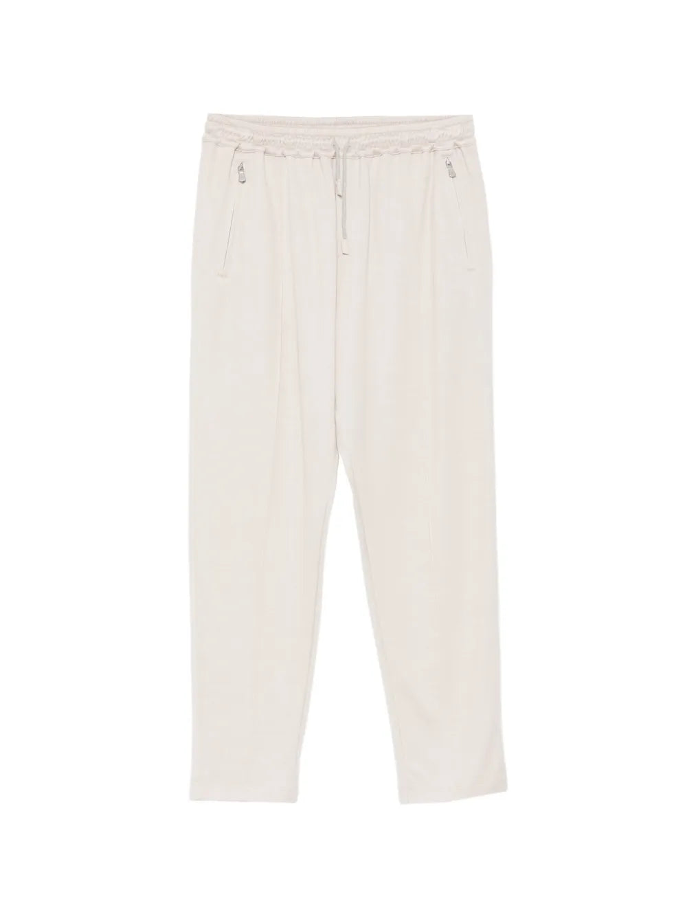 Eleventy Zip Drawstring Trousers — Beige