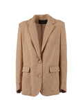 Fabiana Filippi Sequin-Embellished Blazer — Beige