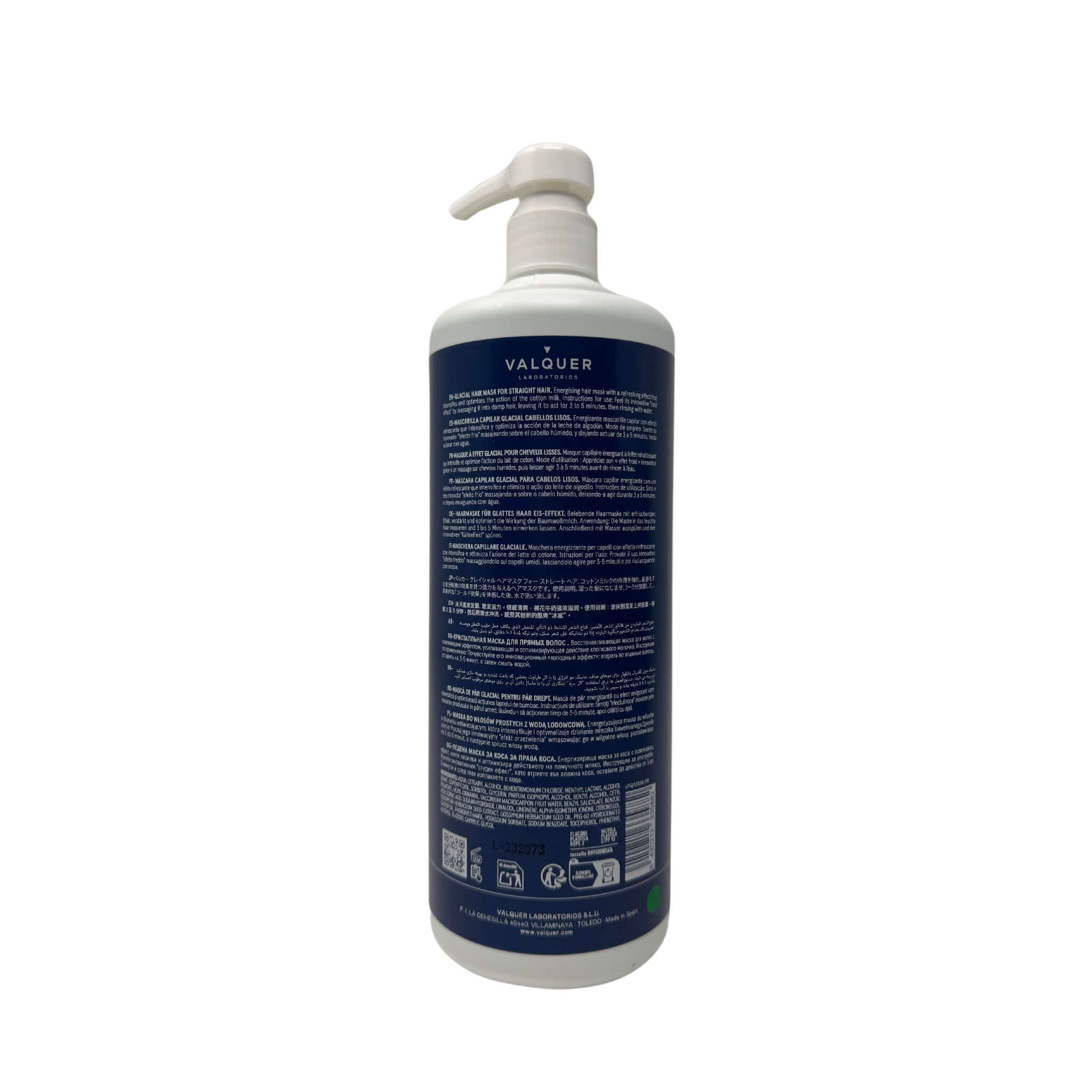 Mascarilla Capilar Glacial para Cabellos Lisos – Hidratante y Energizante
