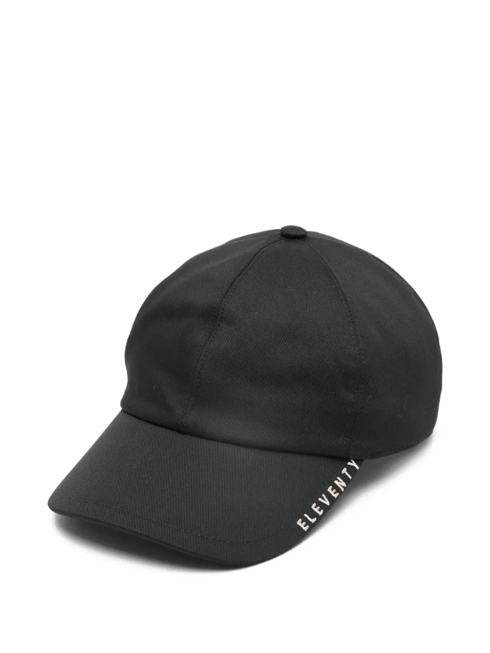 Eleventy Logo-Embroidered Baseball Cap — Black