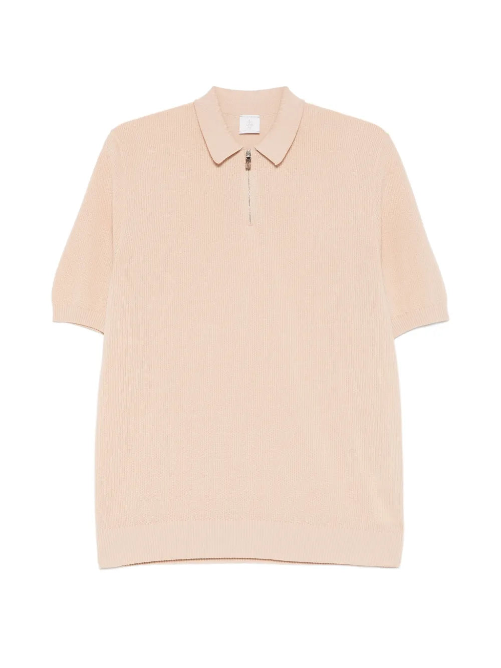 Eleventy Half-Zip Cotton Polo — Beige