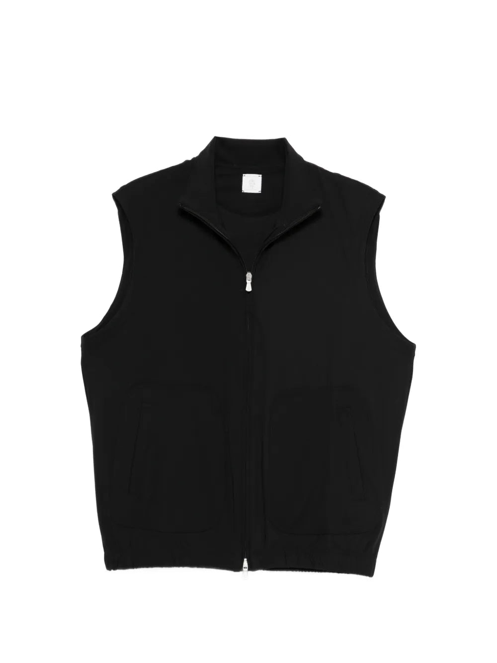 Eleventy Zip-Front Gilet Vest — Black