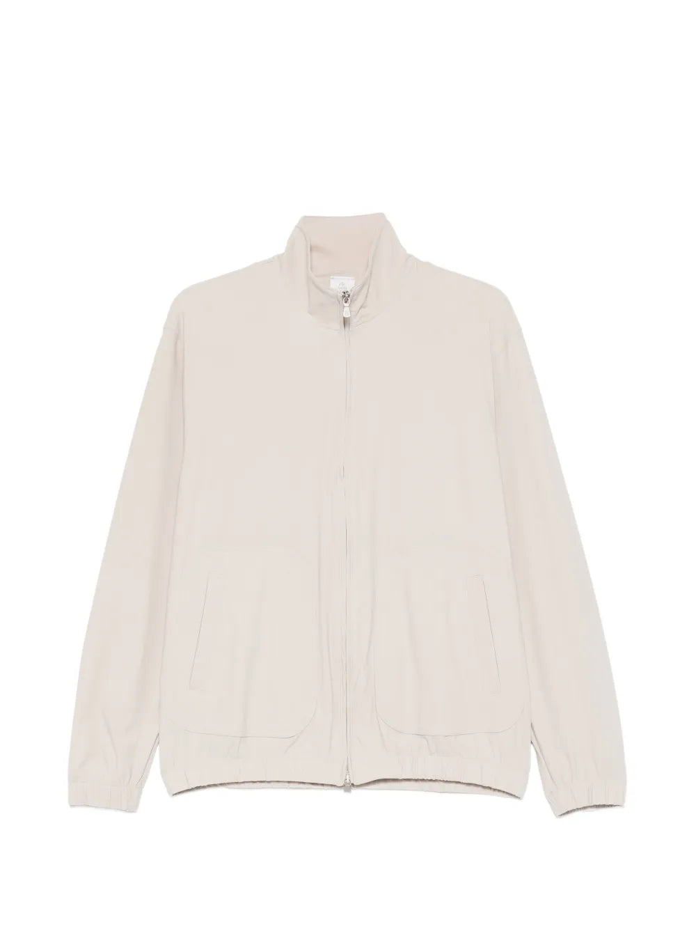 Eleventy High-Neck Zip-Up Bomber Jacket — Cream