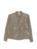 Panicale Sequin-Embellished Blouse — Taupe