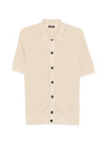 Peserico Knitted Polo Shirt — Beige