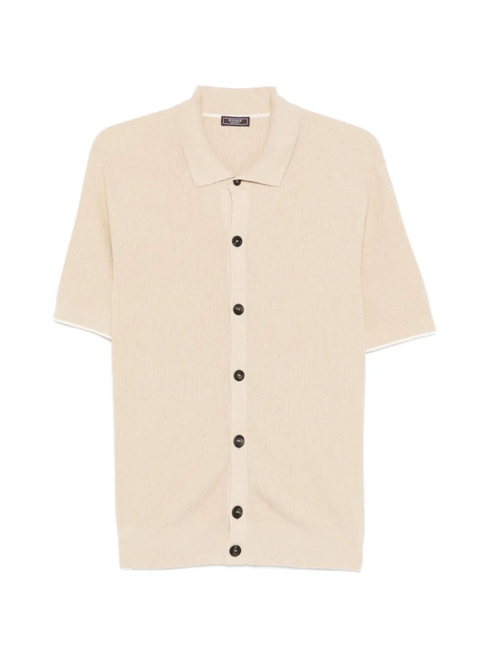 Peserico Knitted Polo Shirt — Beige