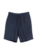Peserico Drawstring Linen Bermuda — Navy