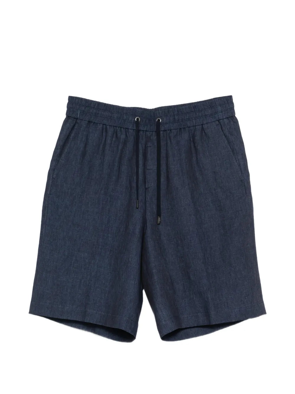 Peserico Drawstring Linen Bermuda — Navy