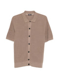 Peserico Ribbed Knit Shirt — Taupe