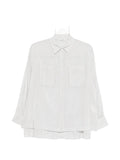 Peserico Striped Cotton-Silk Shirt — White