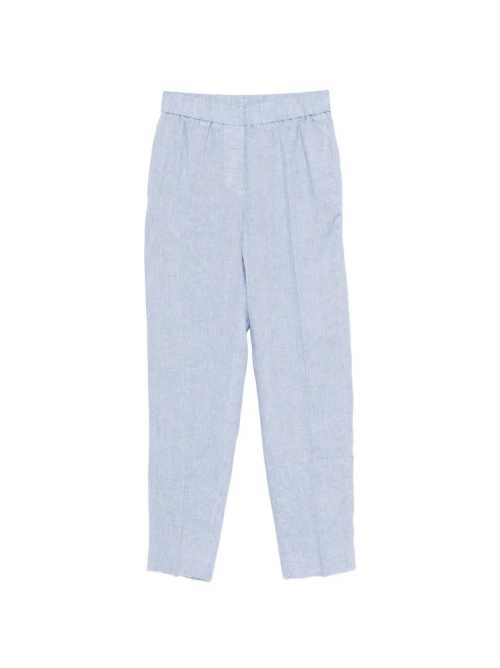 Peserico Linen Tapered Trousers — Light Blue
