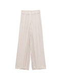 Peserico Printed Viscose Trousers — Beige