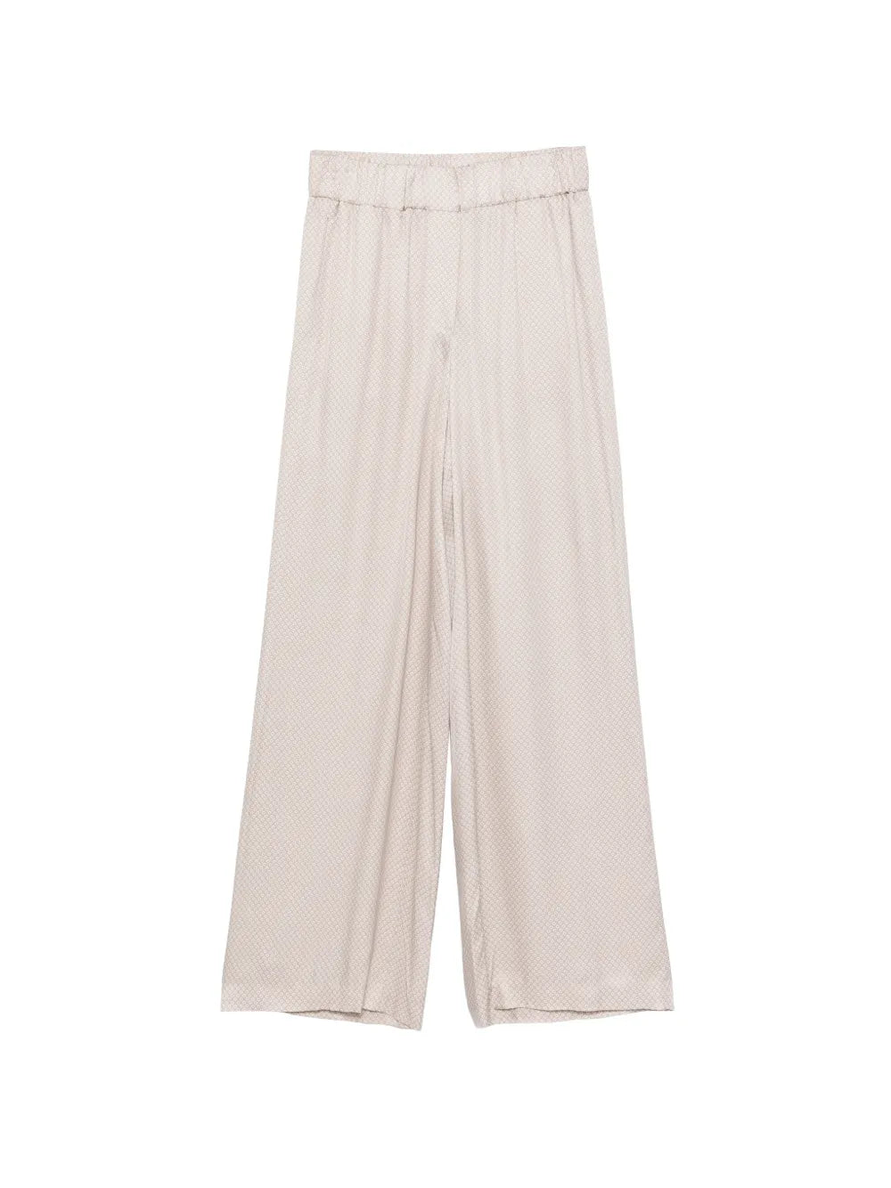 Peserico Printed Viscose Trousers — Beige