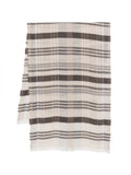 Peserico Striped Fringed Scarf — Beige
