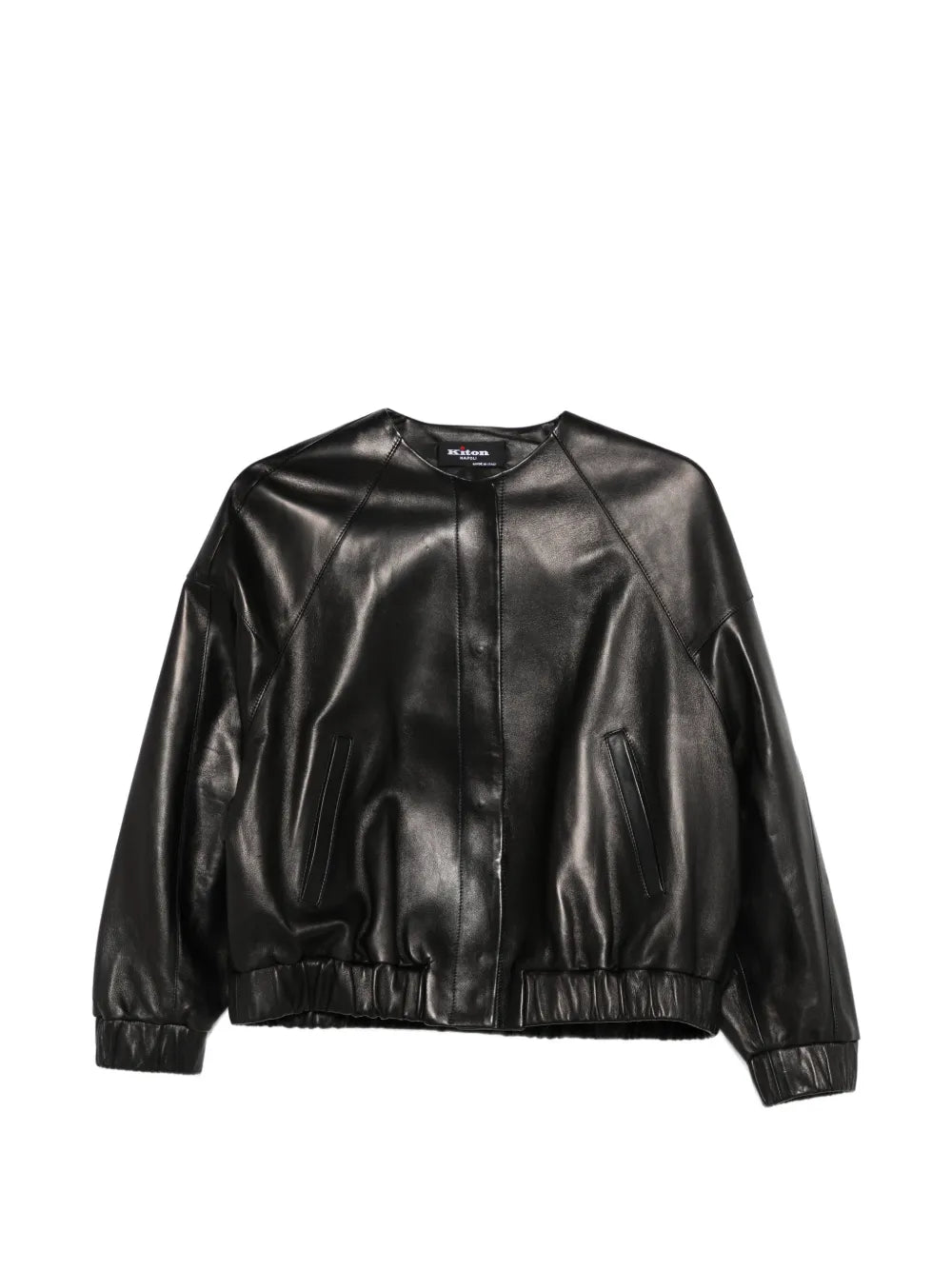 Kiton Ribbed Lambskin Jacket — Black