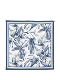 Kiton Floral-Print Scarf — White
