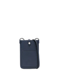 Kiton Calf Leather Crossbody Bag — Navy