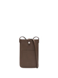Kiton Calf Leather Crossbody Bag — Brown
