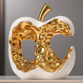 ArtZ® Golden Glow Apple Sculpture - White Large