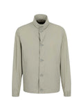 Herno Nylon Button-Front Overshirt — Beige