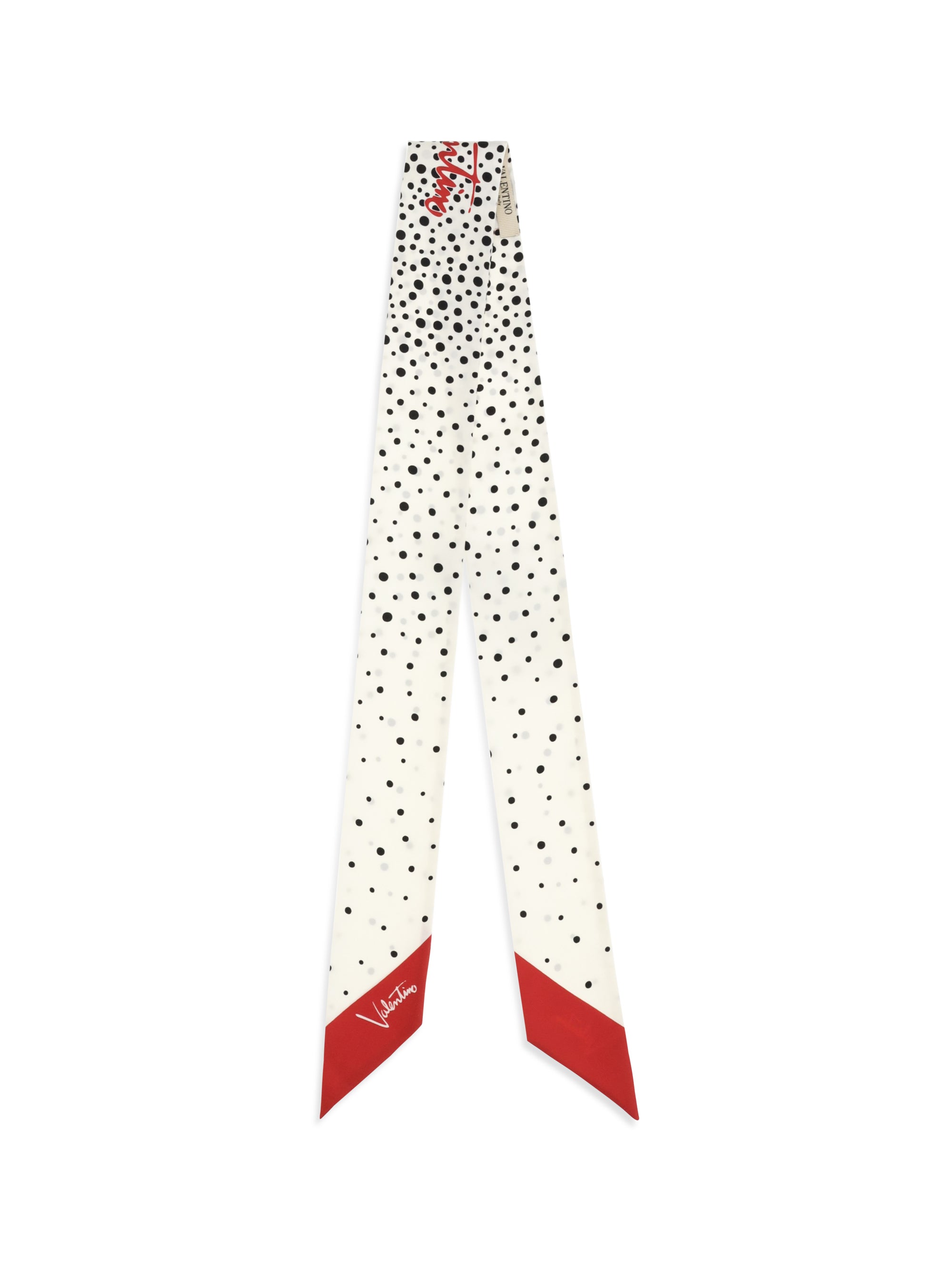 Valentino Garavani Silk Twill Little Stars Scarf — White
