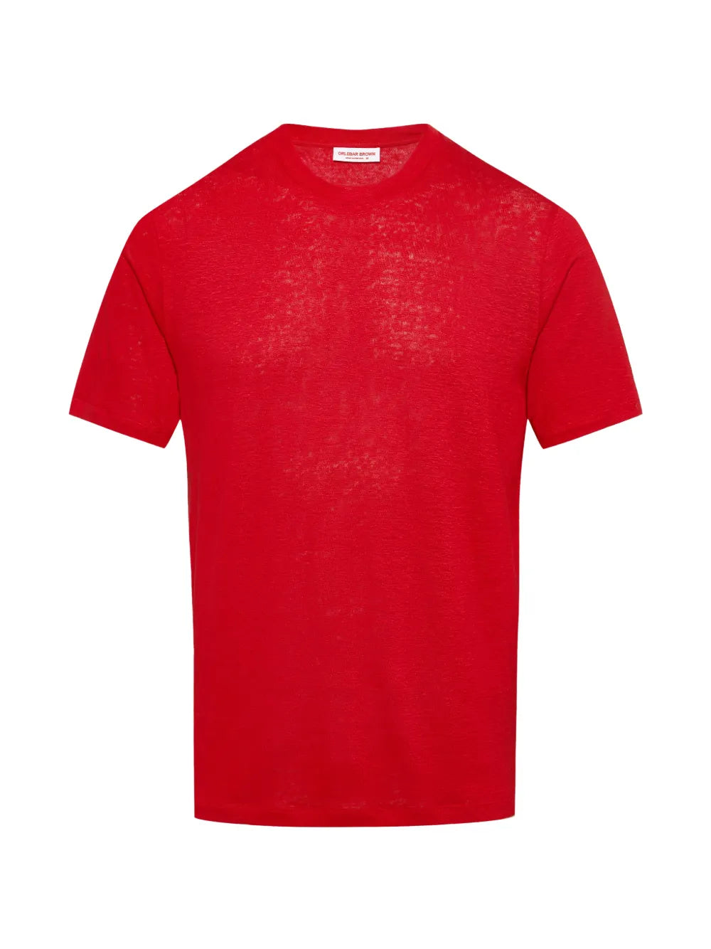 Orlebar Brown Linen Crew-Neck T-Shirt — Red
