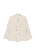 Eleventy Double-Breasted Blazer — Cream