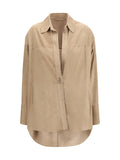 Salvatore Santoro Suede Shirt — Beige