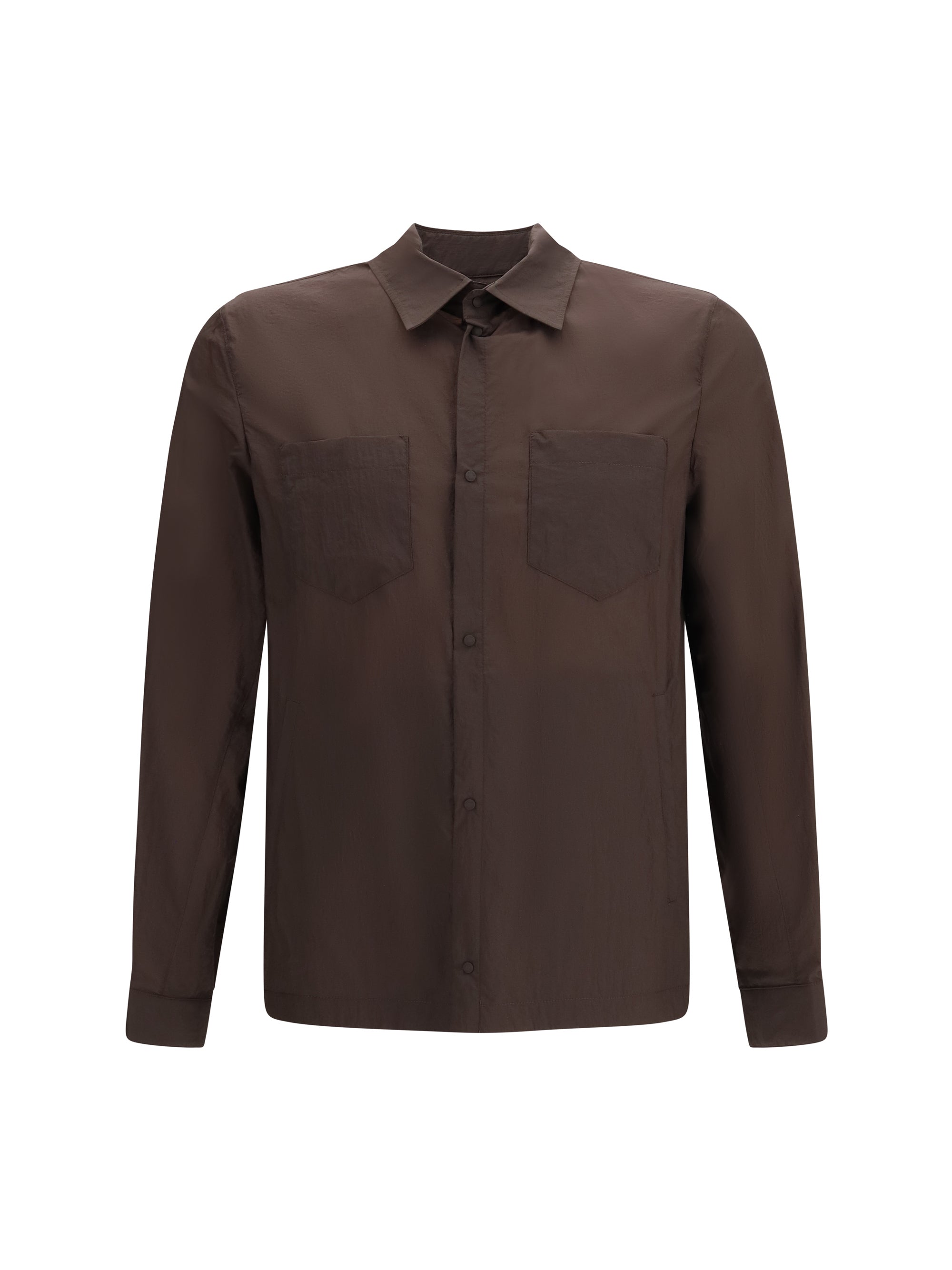 Herno Technical Polyamide Shirt — Brown