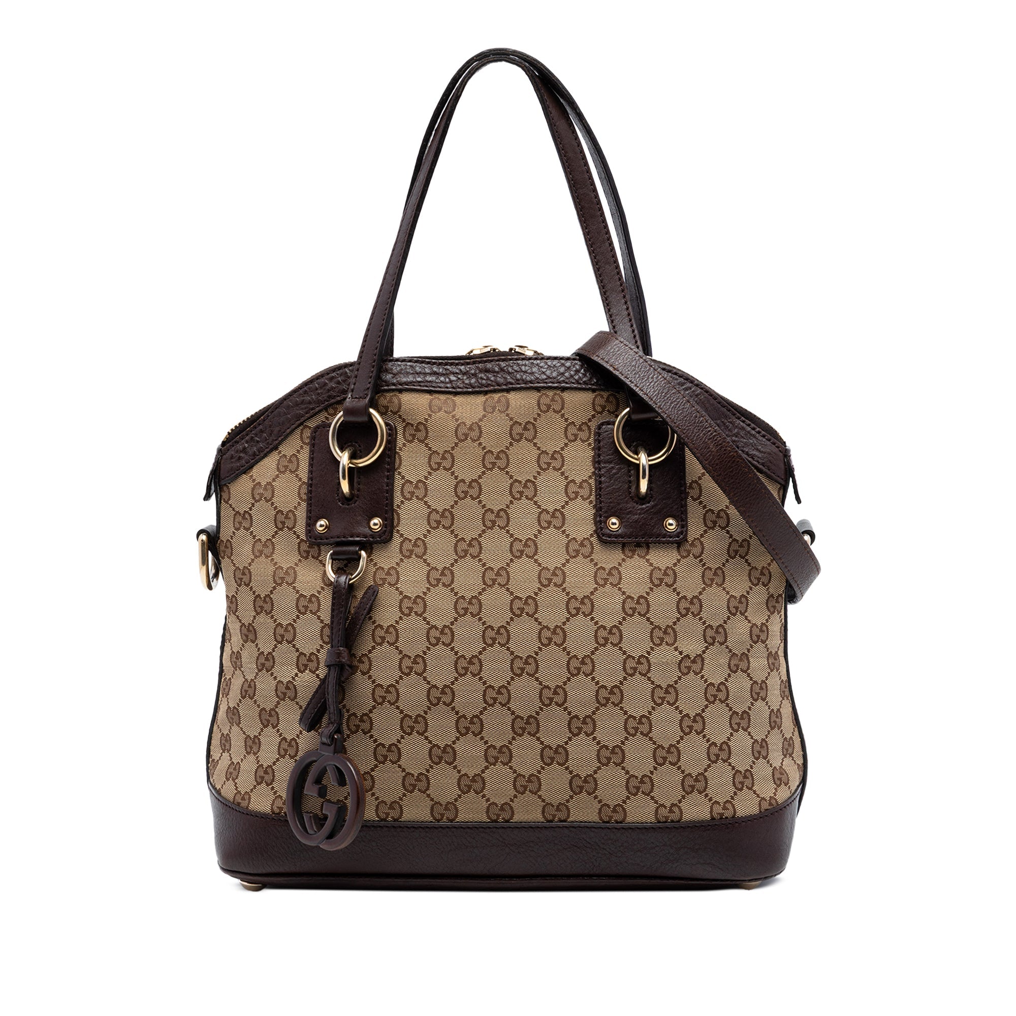 Medium GG Canvas Charm Dome Satchel