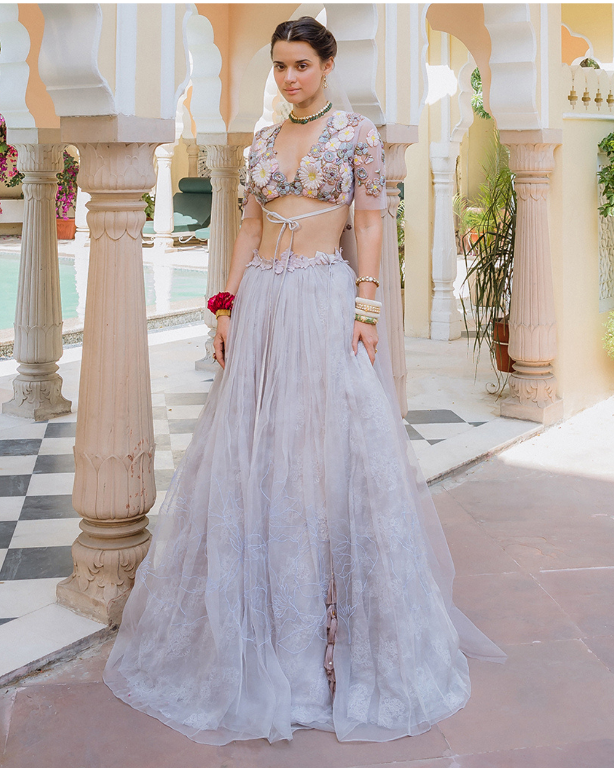 Supernova Lilac Bridal Lehenga By KYNAH, Luxury Indian Fashion & Bridal Wear