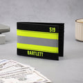 Cartera personalizada de tela Oxford para bomberos con nombre y número de placa Accesorios portátiles Regalo de cumpleaños para el Día del Padre para bomberos Hombres
