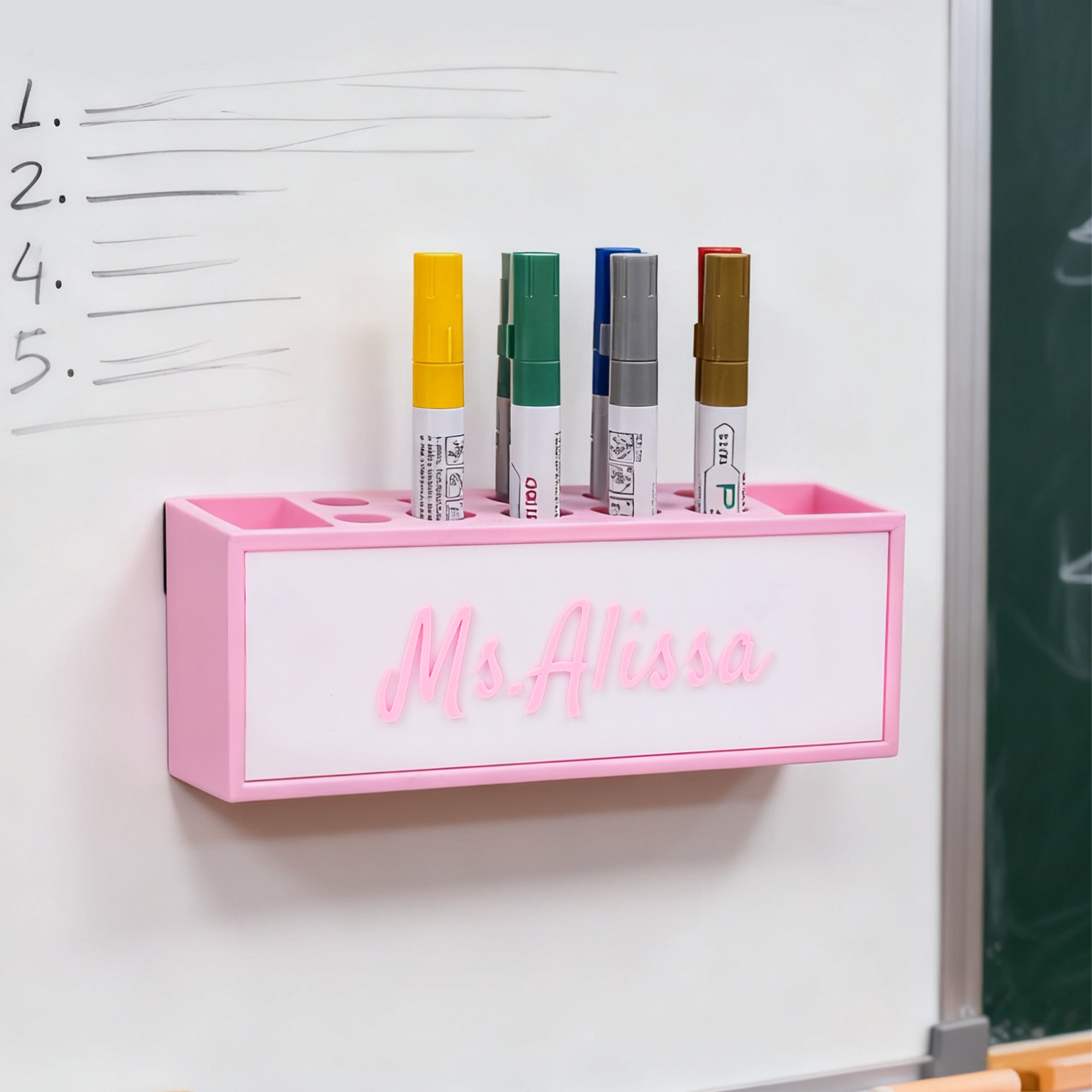 Marcador magnético multicolor personalizado con texto Accesorios de oficina Regalo Vuelta al cole para educadores