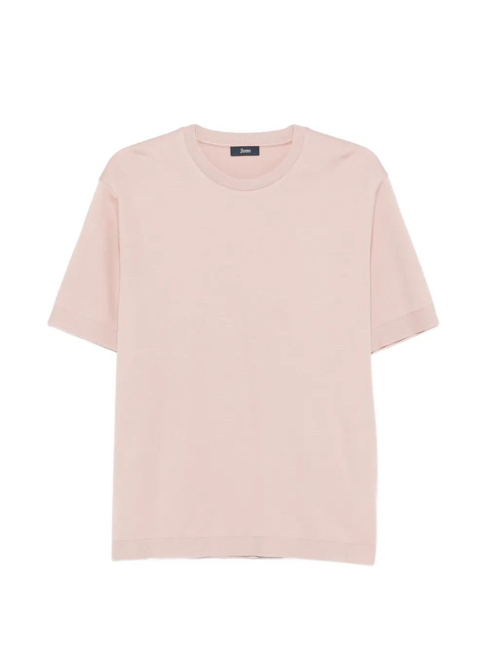 Herno Short-Sleeve Cotton T-Shirt — Pink