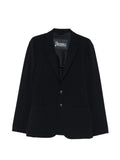 Herno Single-Breasted Wool Blazer — Navy