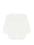 Peserico Open-Knit Cotton Sweater — White