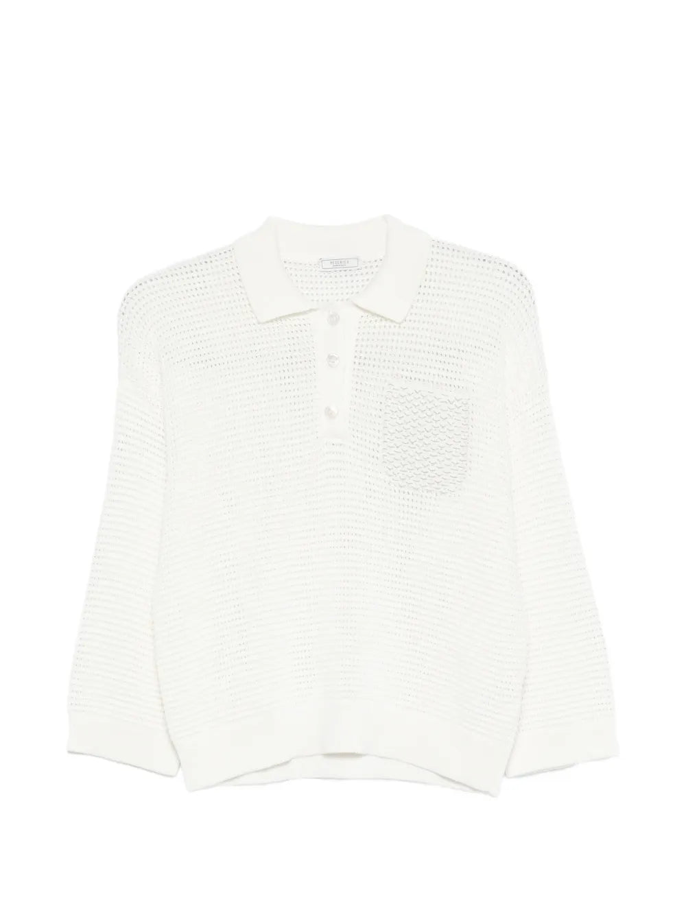 Peserico Knitted Cotton Polo Shirt — White
