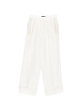 Fabiana Filippi Pleated Wide-Leg Trousers — Off-white