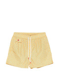 Kiton Yellow Geometric Print Swim Shorts — Yellow