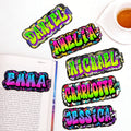 Marcapáginas magnético personalizado estilo graffiti con nombre Regalo de cumpleaños de vuelta al cole para ratones de biblioteca