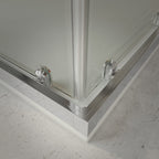 BATHME LONDON-4 Mampara Ducha Angular Cromo Transparente