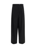 GCDS Wide-Leg Tailored Trousers — Black