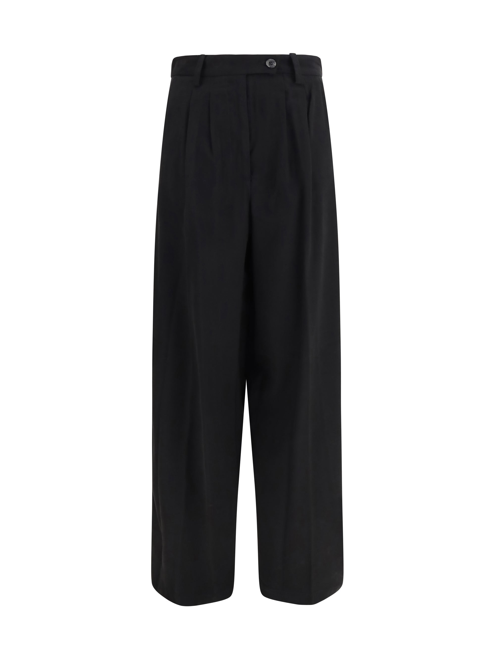 GCDS Wide-Leg Tailored Trousers — Black