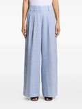 Peserico Pleated Palazzo Trousers — Light Blue