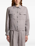 Peserico Flap-Pocket Linen Jacket — Beige