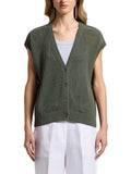Peserico Button V-Neck Knitted Vest — green