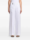 Peserico Wide-Leg Patch-Pocket Trousers — White
