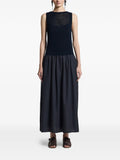 Peserico Open-Knit Sleeveless Dress — Navy
