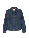 Brunello Cucinelli Button Denim Jacket — Blue