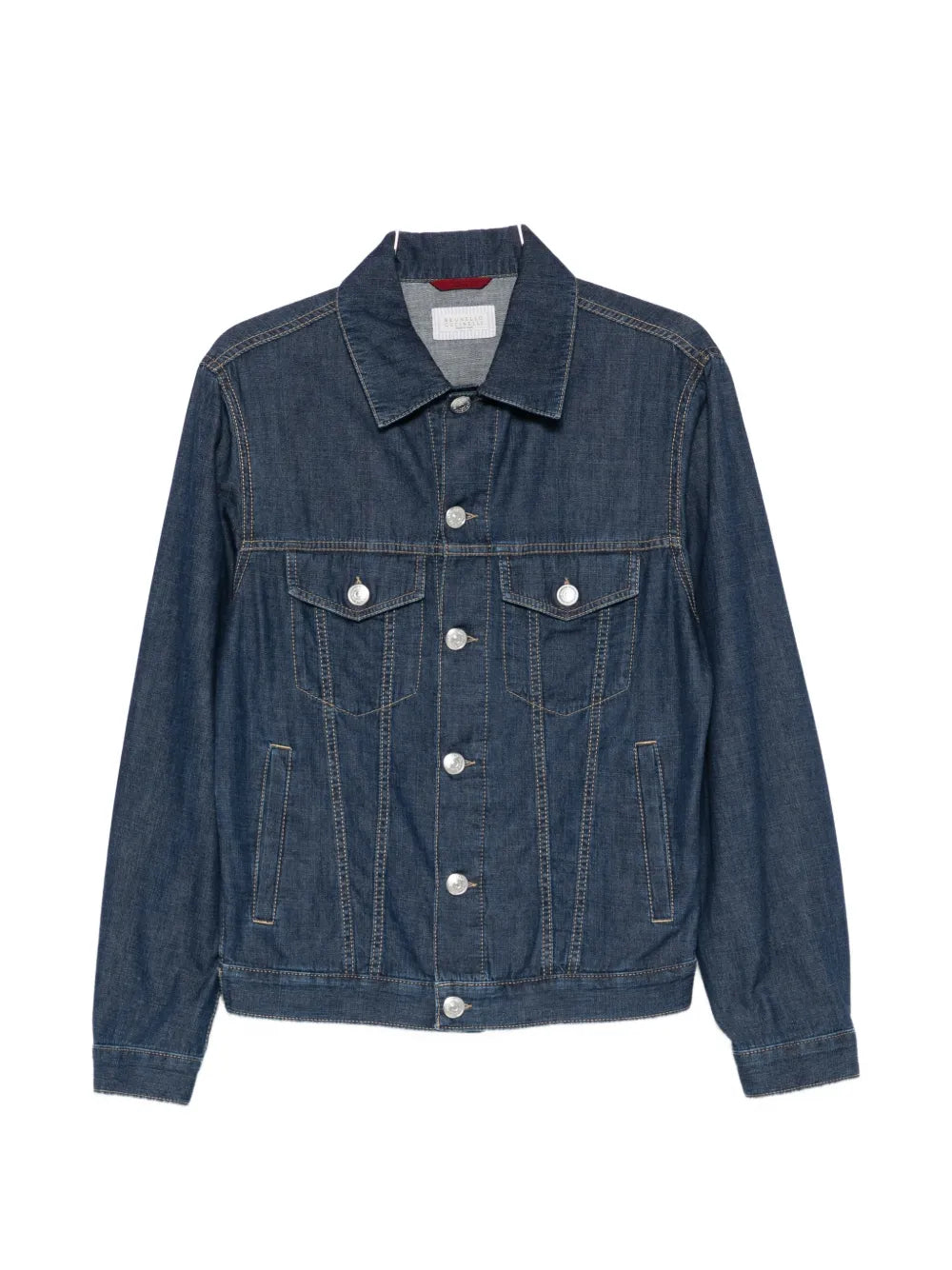 Brunello Cucinelli Button Denim Jacket — Blue